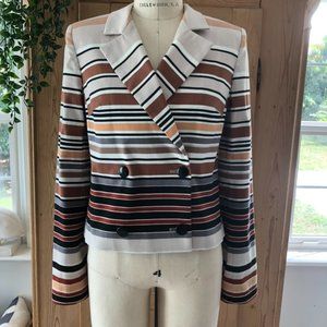 Designer Krisstel UA Double Breasted Blazer Ivory